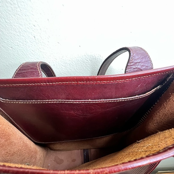 Marley Hodgson Perforated Leather Tote Bag Brown Vintage - Picture 4 of 10